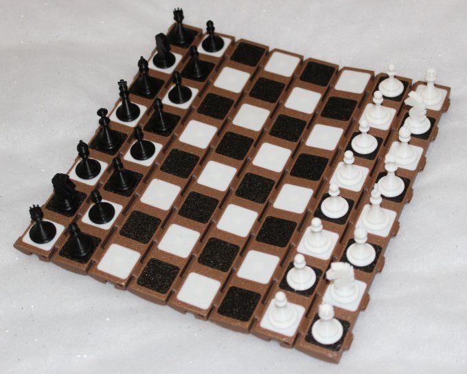 Jeu d'échec 3D enroulable - Plateau aimanté & pièces incluse