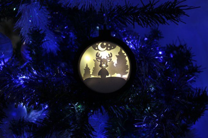 Boule de Noël "Light Box" 3D