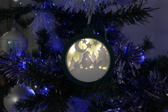 Boule de Noël "Light Box" 3D